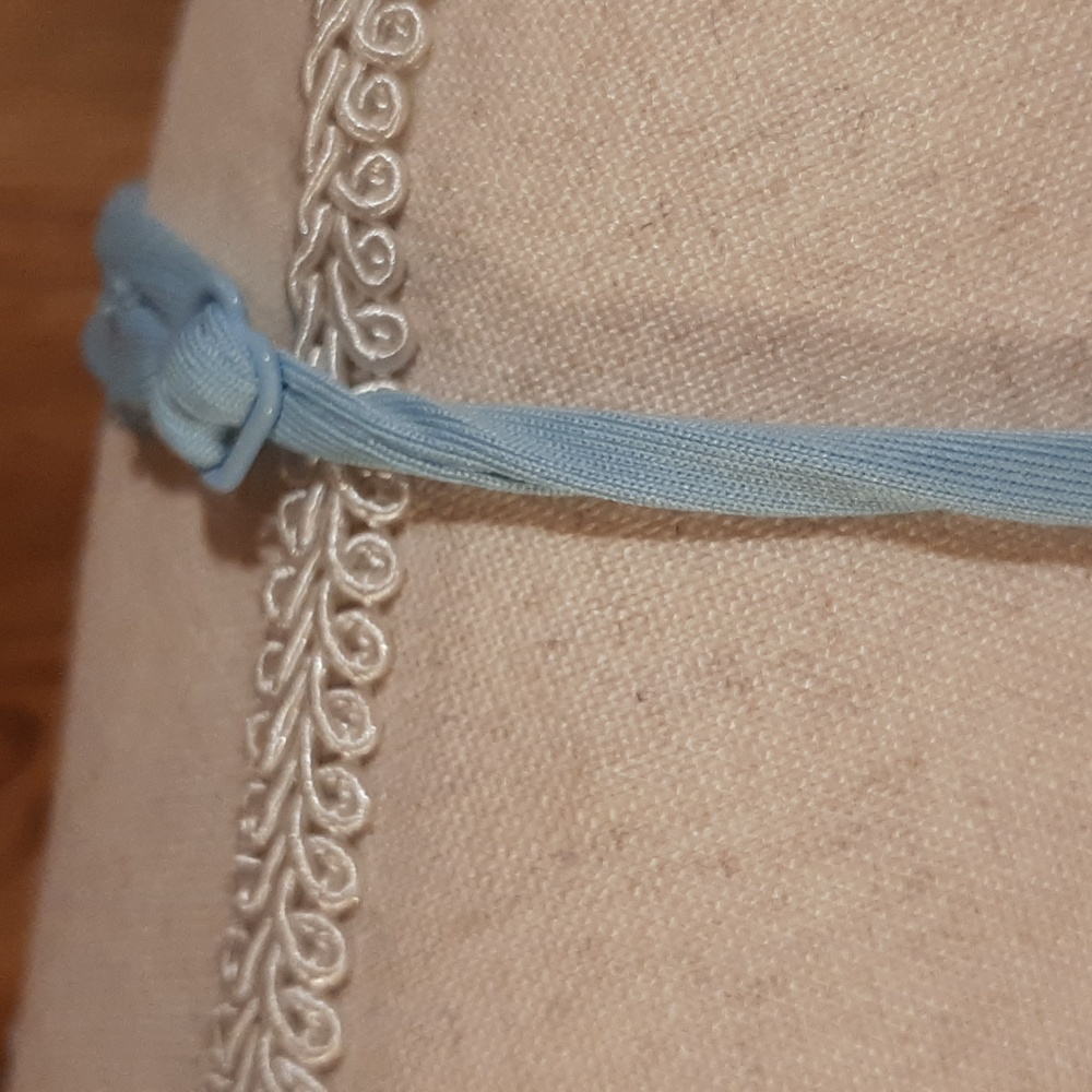 NWOT Tic Toc Blue Cropped Lace-Trimmed Top (Small) - Picture 4 of 8